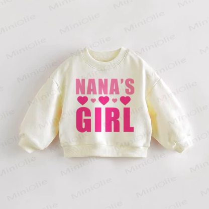 Nana's Girl Baby Toddler Cream Sweatshirt - Cream - 3-5T - image 1