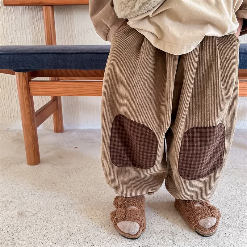 Baby Toddler Girl Plaid Cord Pants - Brown - 8Y - image 5