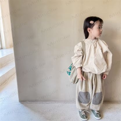 Baby Toddler Girl Plaid Cord Pants - image 3