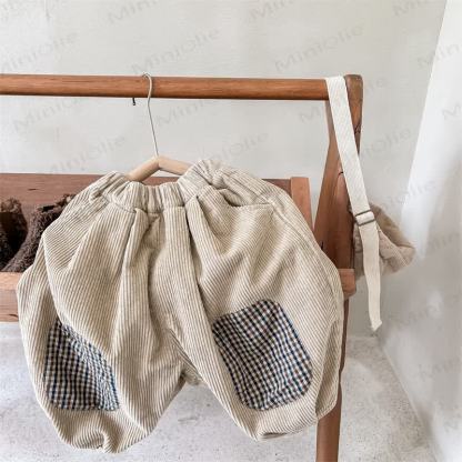 Baby Toddler Girl Plaid Cord Pants - image 4