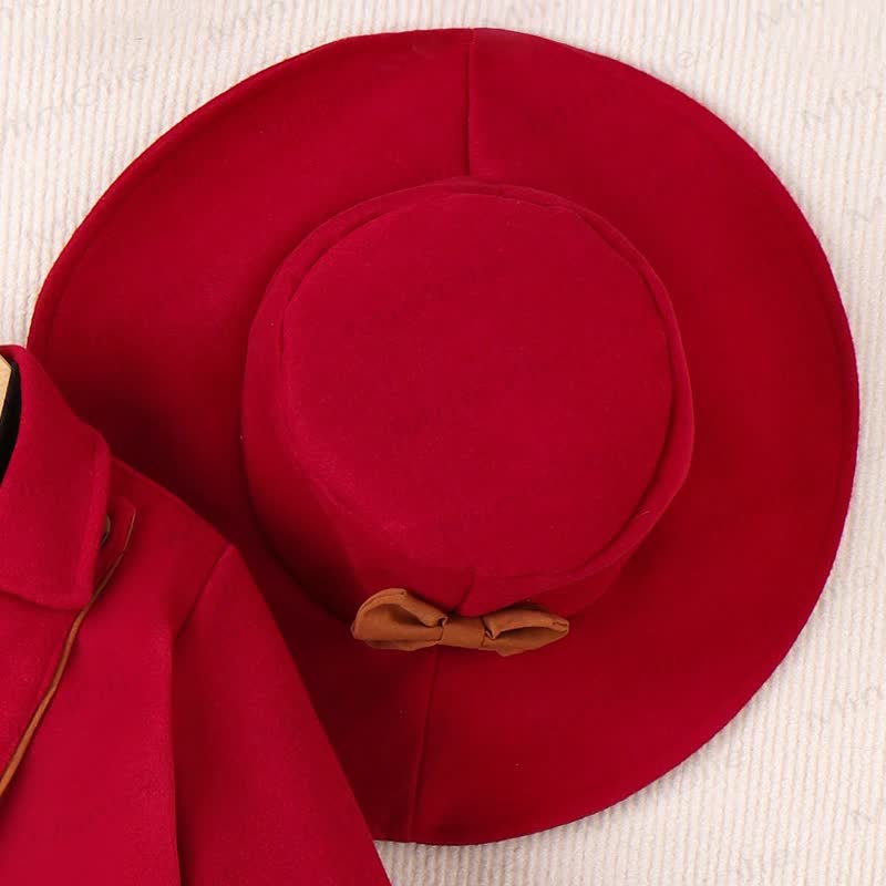 Toddler Kid Lapel Solid Color Pleated Dress - image 8