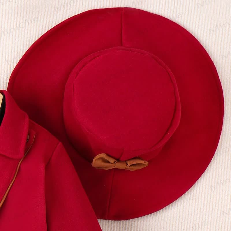 Toddler Kid Lapel Solid Color Pleated Dress - image 8