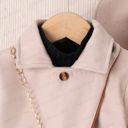 Toddler Kid Lapel Solid Color Pleated Dress - image 9