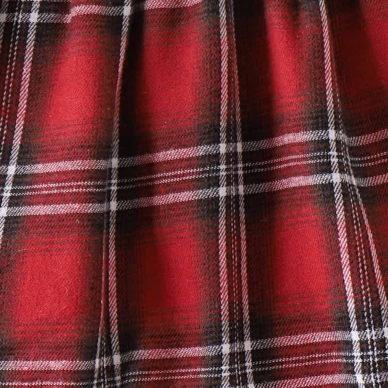 Baby Girl Plaid Bow Fur Dress - image 9