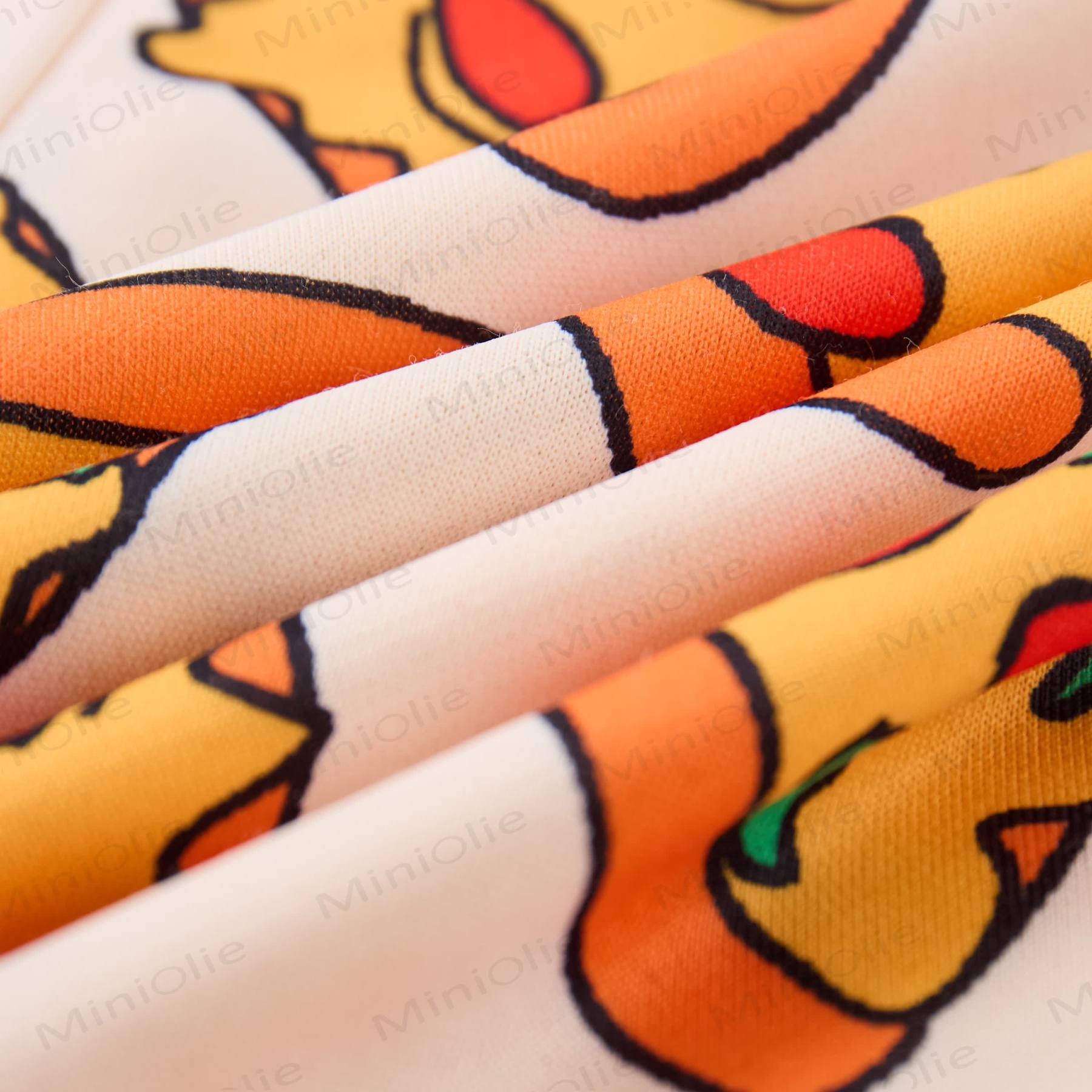 Baby Funny Pizza Print Beige Romper - image 7