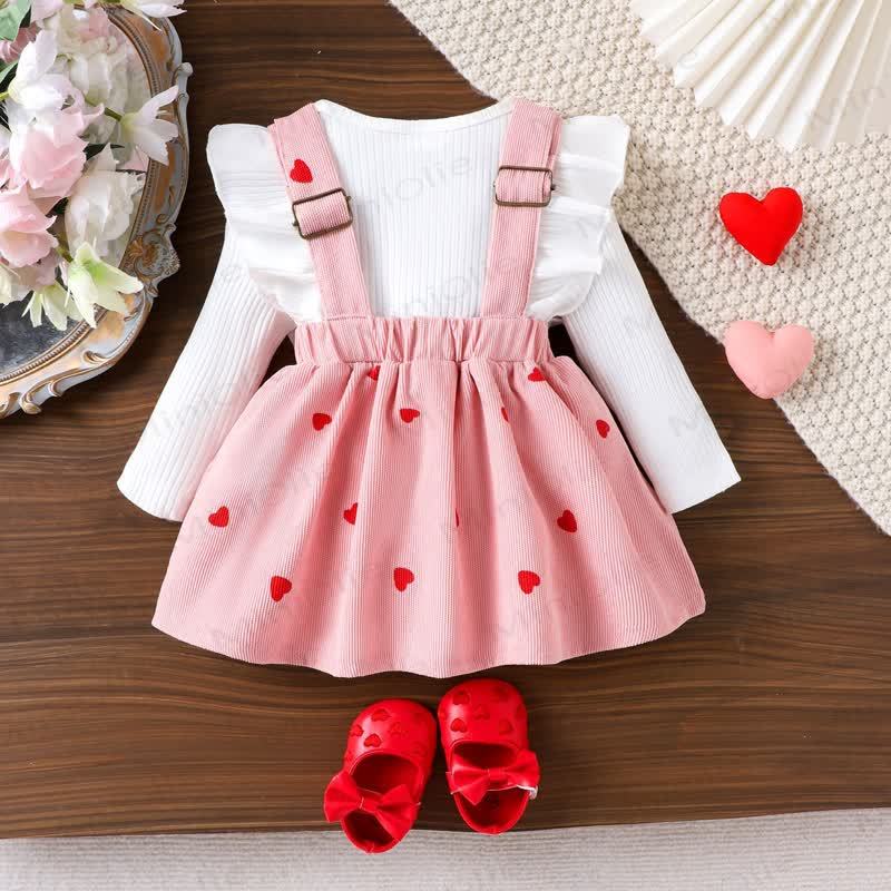 Baby Girl Love Bodysuit & Suspender Dress - image 2
