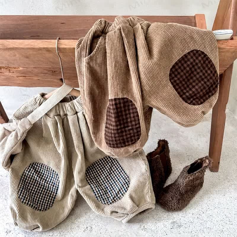 Baby Toddler Girl Plaid Cord Pants - image 1