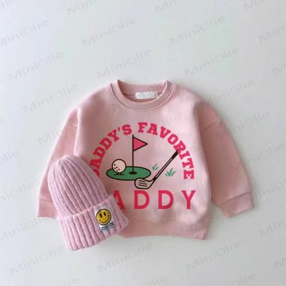 DADDY'S FAVORITE CADDY Baby Toddler Pink Sweatshirt - Pink - 2-3T - image 1