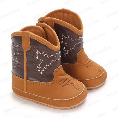 Baby Leaves Embroidered Soft Boots - image 5
