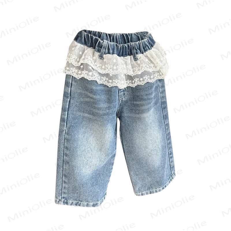 Baby Toddler Girl Lace Denim Loose Pants - image 3