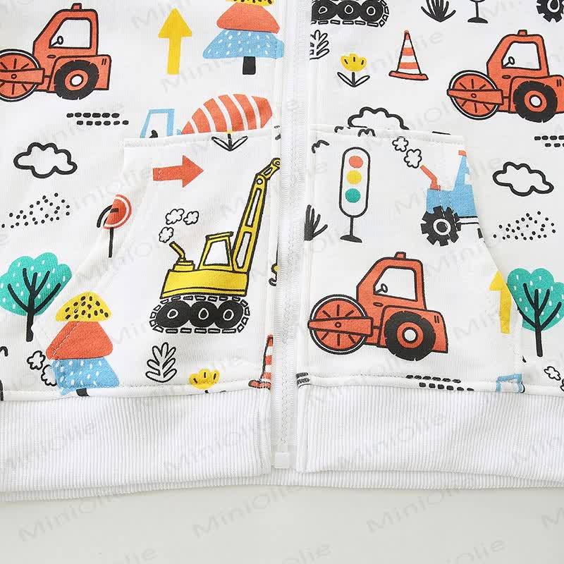 Toddler Kid Boys Cartoon Print Hooded Outerwear - image 3