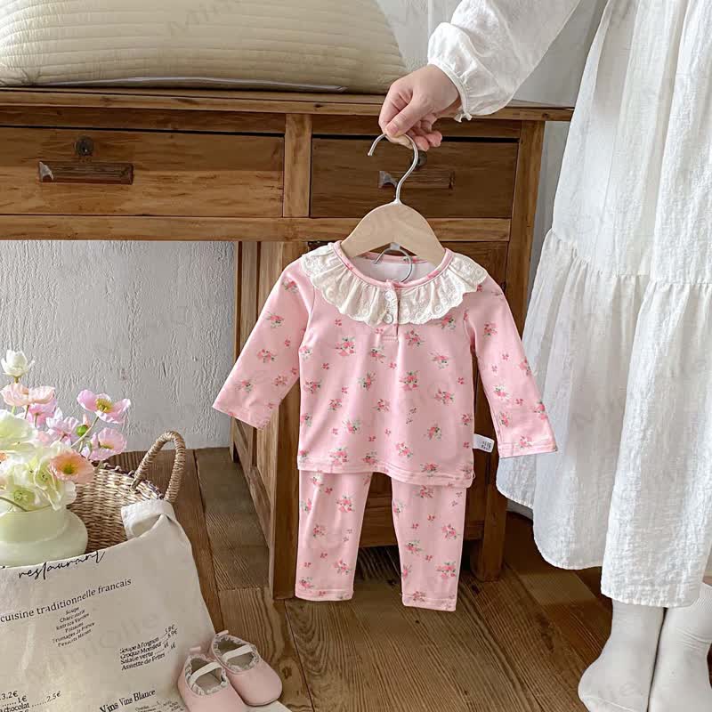 Baby Girl Flower 2-piece Lace Set - image 2