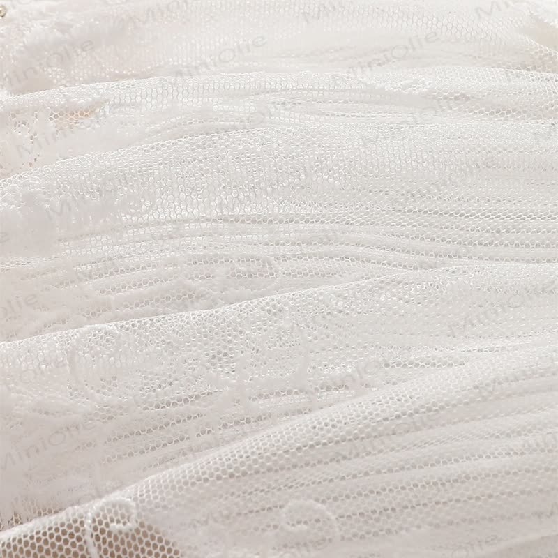 Baby Girl Bow Flower Flying Sleeves Lace Romper Dress - image 28