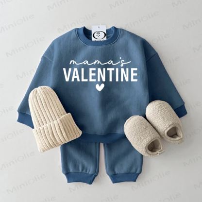 MAMA'S VALENTINE Baby Blue Sweatsuit 2-piece Set - Blue - 2-3T - image 1
