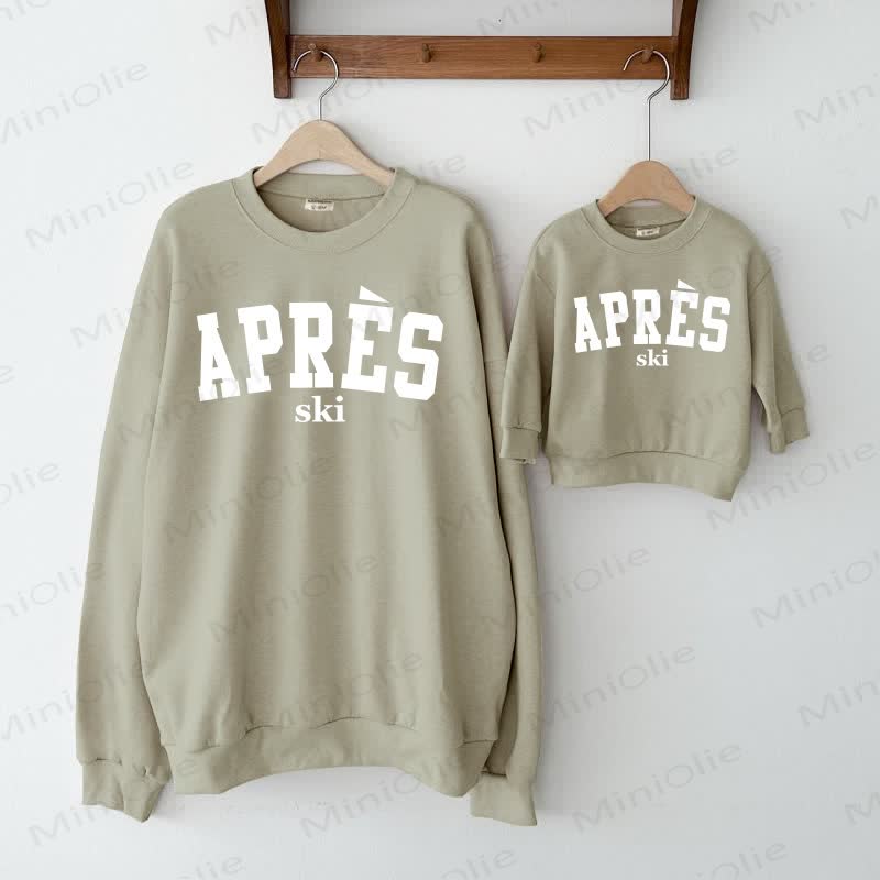 APRES SKI Baby Grey Green Family Sweatshirt  - Grey Green - XL - image 1