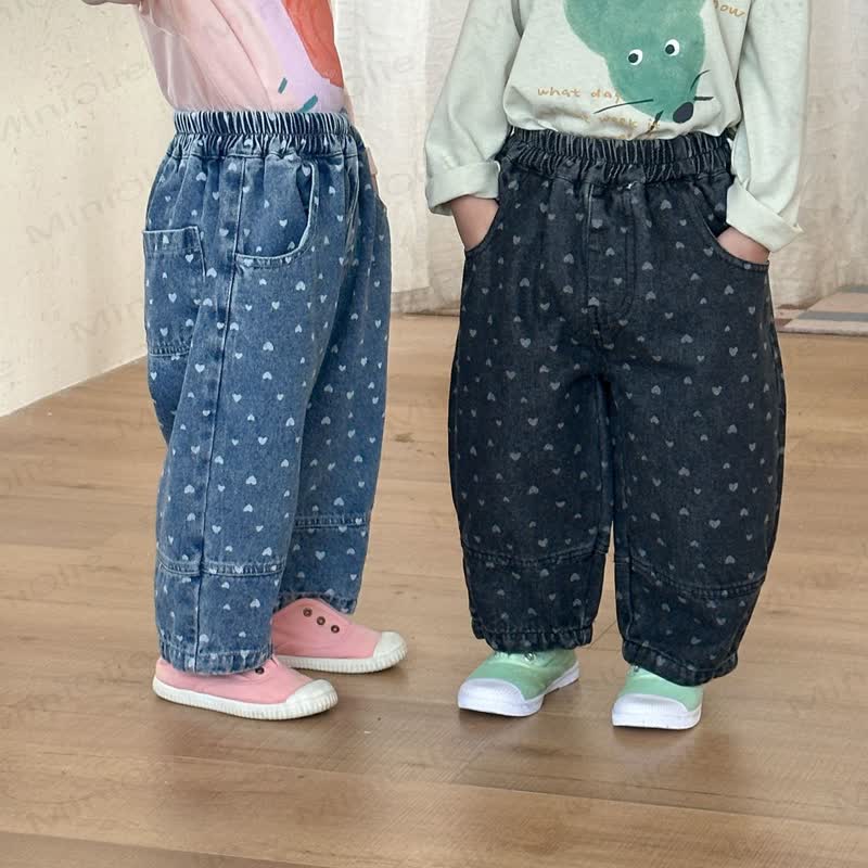 Toddler Kid Love Loose Denim Pants - image 2