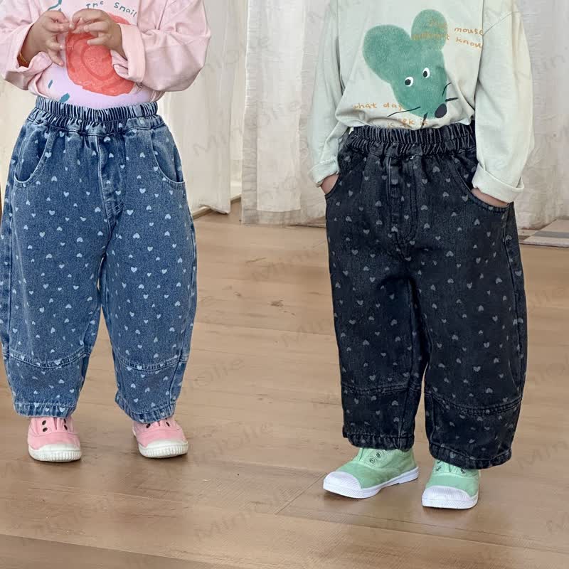 Toddler Kid Love Loose Denim Pants - image 3