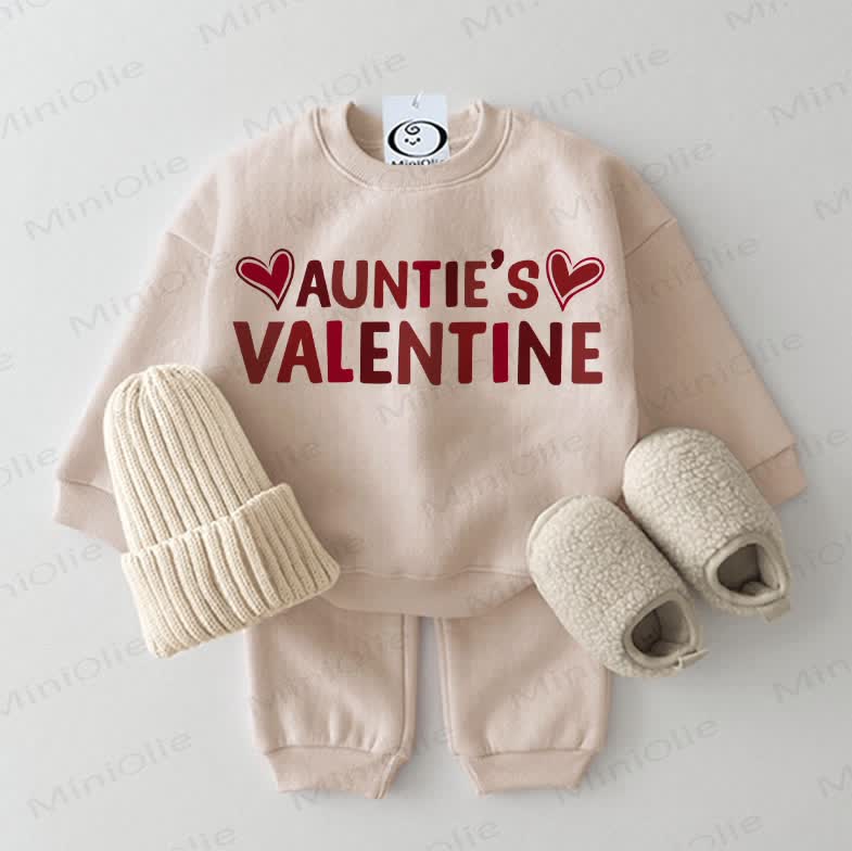 AUNTIE'S VALENTINE Baby Sweatshirt 2-piece Beige Set - Beige - 2-3T - image 1