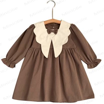 Toddler Girl Bow Sailor Collar Dress - image 3