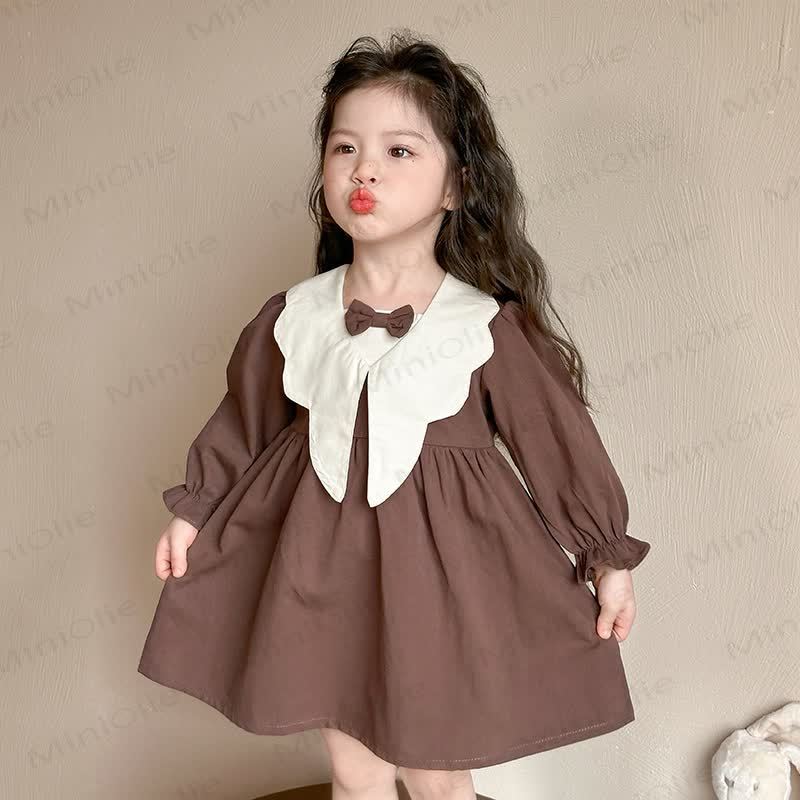 Toddler Girl Bow Sailor Collar Dress - image 6