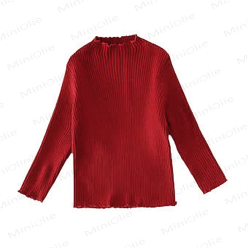 Toddler Kid Girl Bow Mesh Flying Sleeves Dress - Red Sweater - 6-7T - image 2