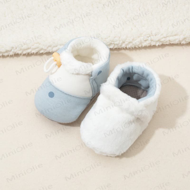 Baby Fleece Lined Animal Smiley Shoes - Blue Dot - 6-12M - image 10