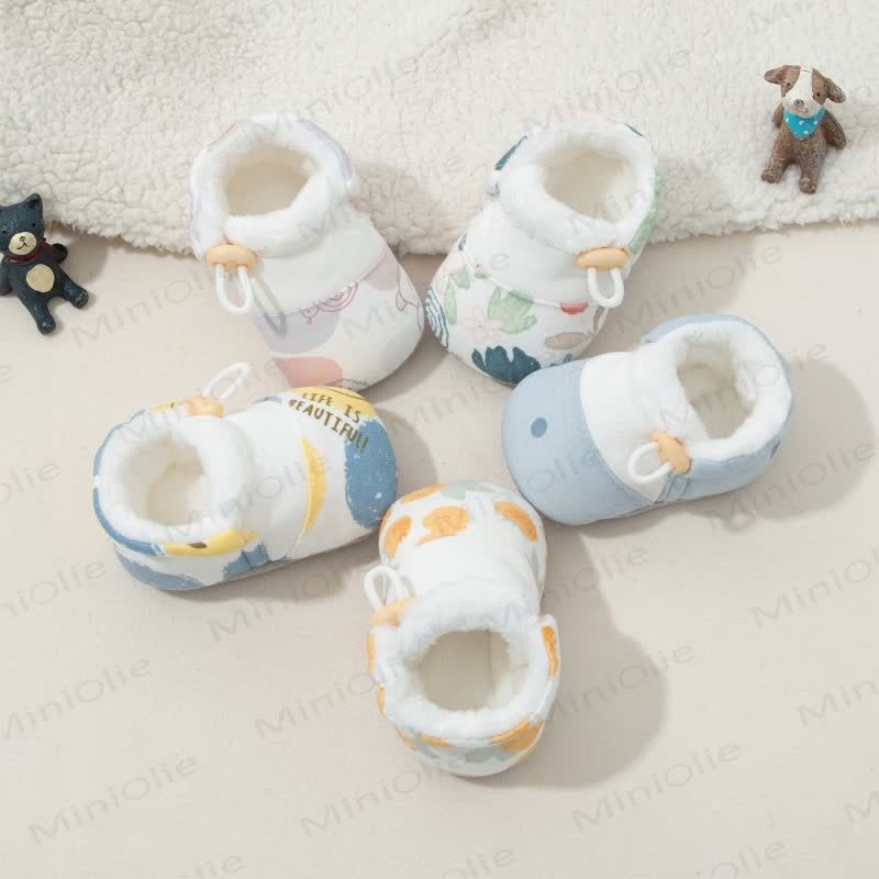 Baby Fleece Lined Animal Smiley Shoes - image 2