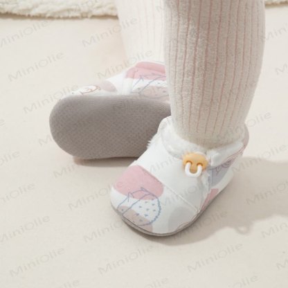 Baby Fleece Lined Animal Smiley Shoes - image 5