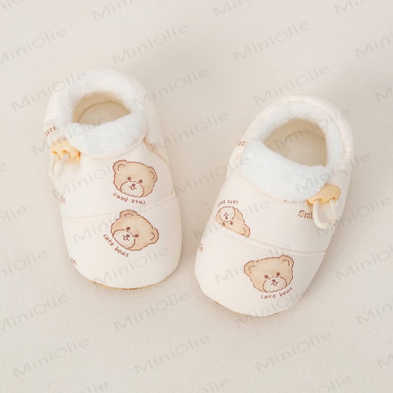 Baby Fleece Lined Strawberry Shoes - Bear - 7C - image 3