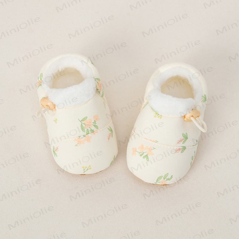 Baby Fleece Lined Strawberry Shoes - Floral - 7C - image 2