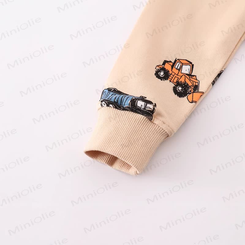 Toddler Boys' Excavator Cartoon Print Crew Neck Sweatshirt  - image 5