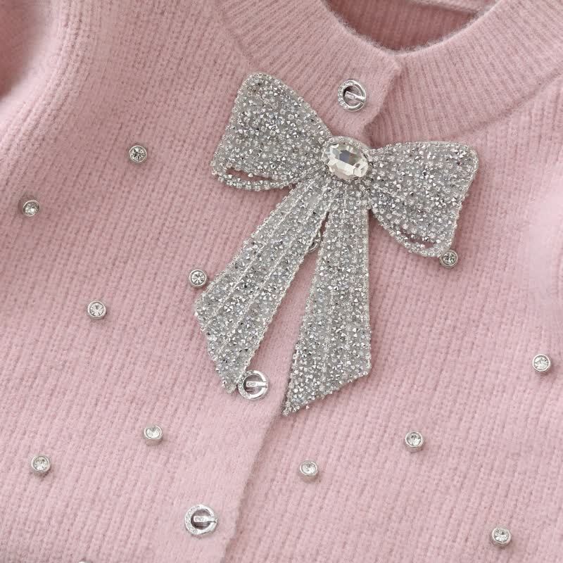 Toddler Girl Bow Knit Cardigan & Sequins Skirt - image 9