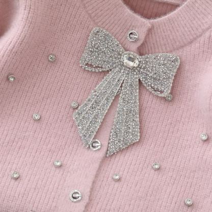 Toddler Girl Bow Knit Cardigan & Sequins Skirt - image 9