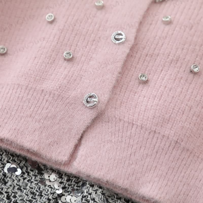 Toddler Girl Bow Knit Cardigan & Sequins Skirt - image 11