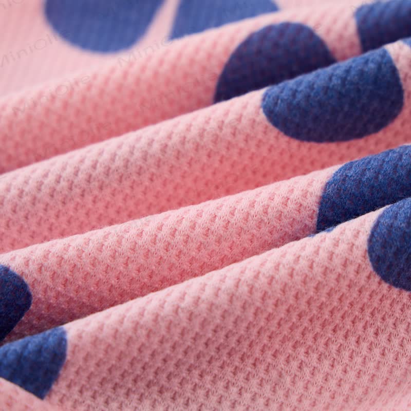 Baby Blue Flowers Pink Waffle 2-piece Set - image 6