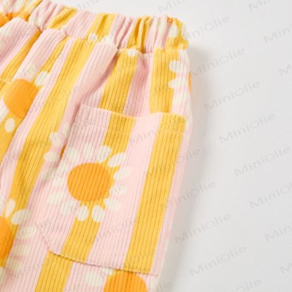 Baby Toddler Striped Sunflower Pants - image 4