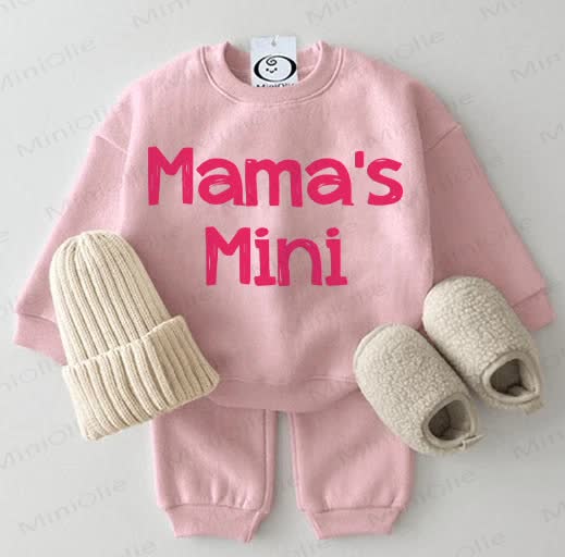 MAMA'S MINI Baby Pink Sweatshirt 2-piece Set - Pink - 2-3T - image 1