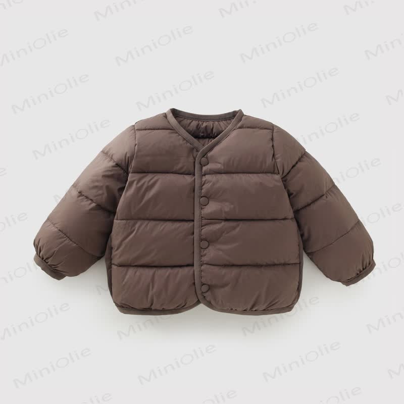 Baby Toddler Solid Color Warm Outerwear - Brown - 5-7T - image 4