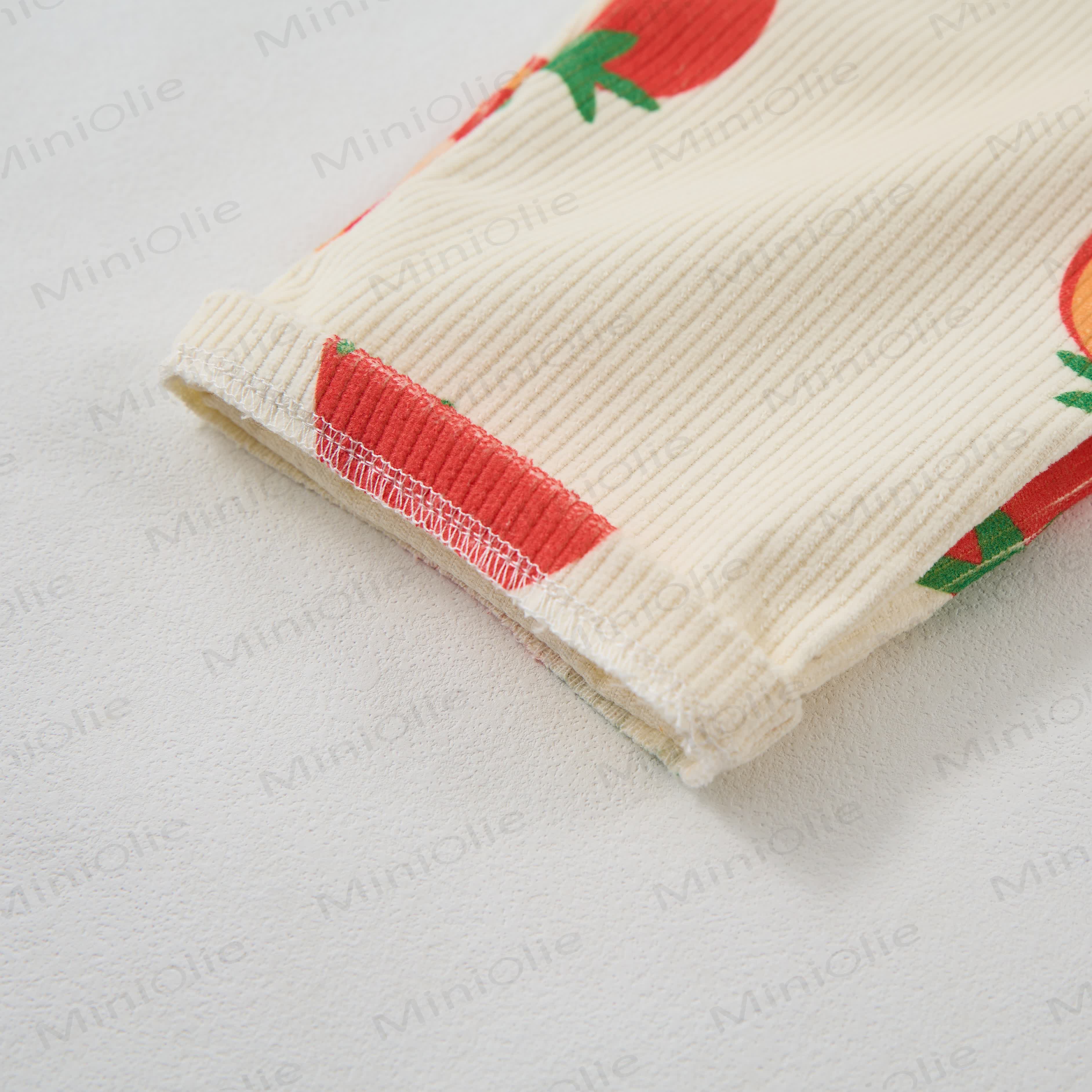 Baby Toddler Tomato Beige Corduroy Overalls  - image 4