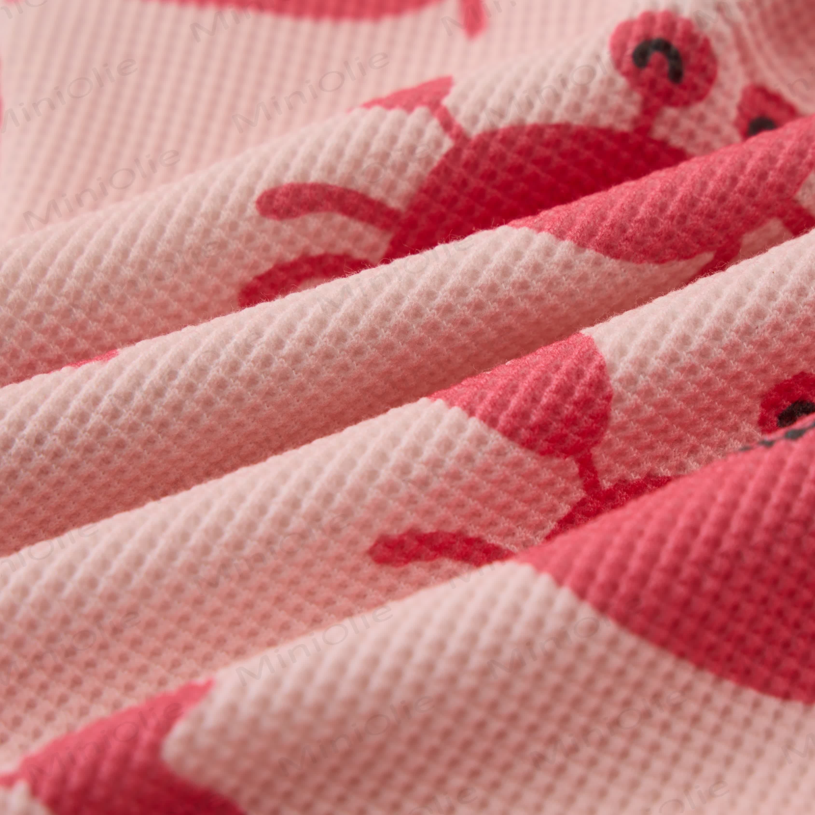 Baby Waffle Pink Smiling Crab Sweatshirt 2-piece Set - image 4