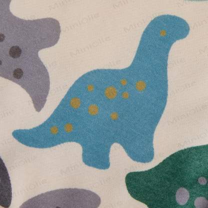 Baby Colorful Dinosaurs Sweatshirt 2-piece Beige Set - image 4