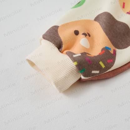Baby Animal Donuts Beige Romper - image 3