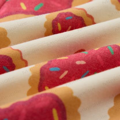 Baby Heart-shaped Cookies Beige Romper - image 6