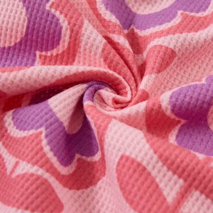Baby Waffle Purple Pink Flowers Sweatshirt 2-piece Set - image 5