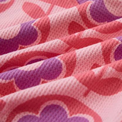 Baby Waffle Purple Pink Flowers Sweatshirt 2-piece Set - image 6