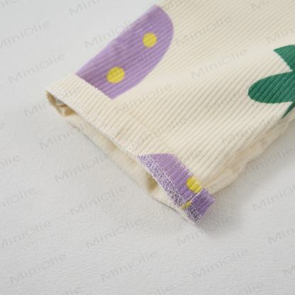 Baby Toddler Purple Strawberry Beige Corduroy Overalls  - image 4