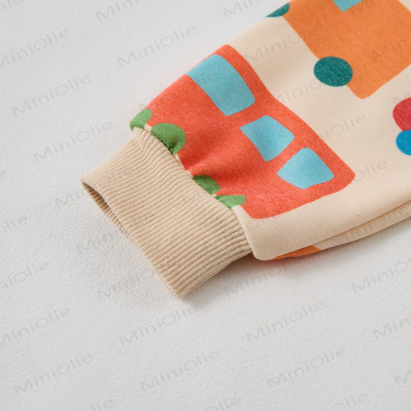 Baby Colored Cartoon Cars Beige Romper - image 3