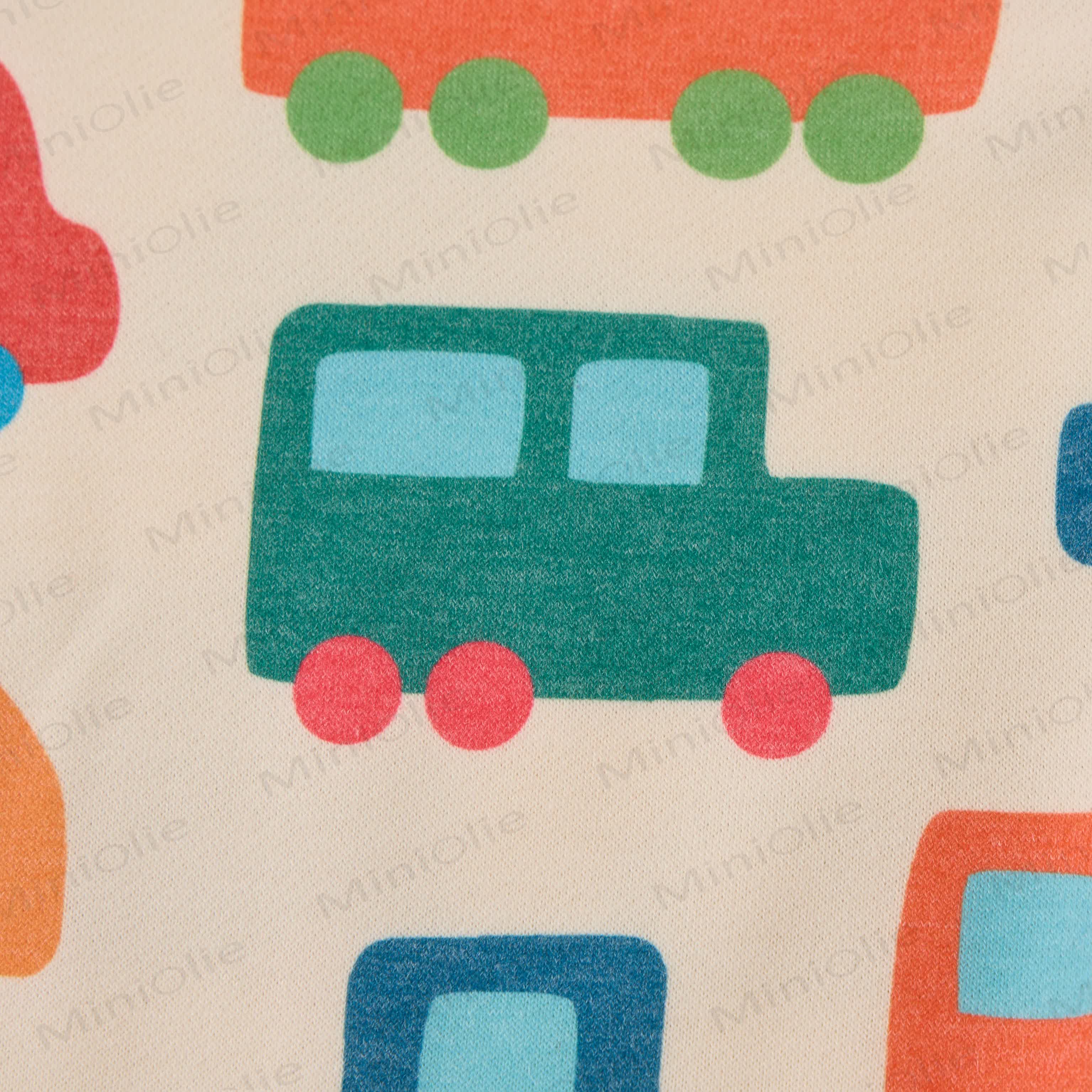 Baby Colored Cartoon Cars Beige Romper - image 7