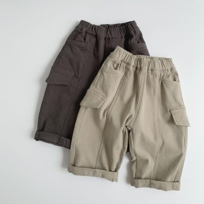 Baby Toddler Fleece Lined Solid Color Pants - image 1