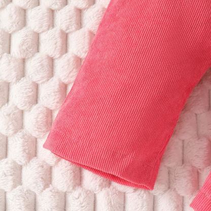 Baby Girl Flower Flying sleeves Bodysuit & Bear Bow Cord Overalls - image 4